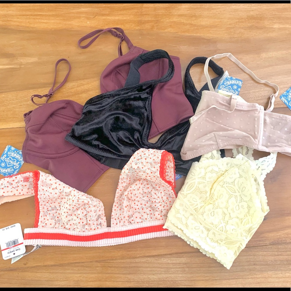 Free People NWT Bra/Bralette Bundle of 5